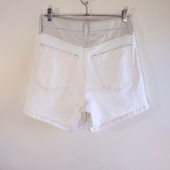 Abercrombie Fitch Faux Leather & Denim High Waist Shorts  Size 28 Urban Boho - Picture 6 of 9